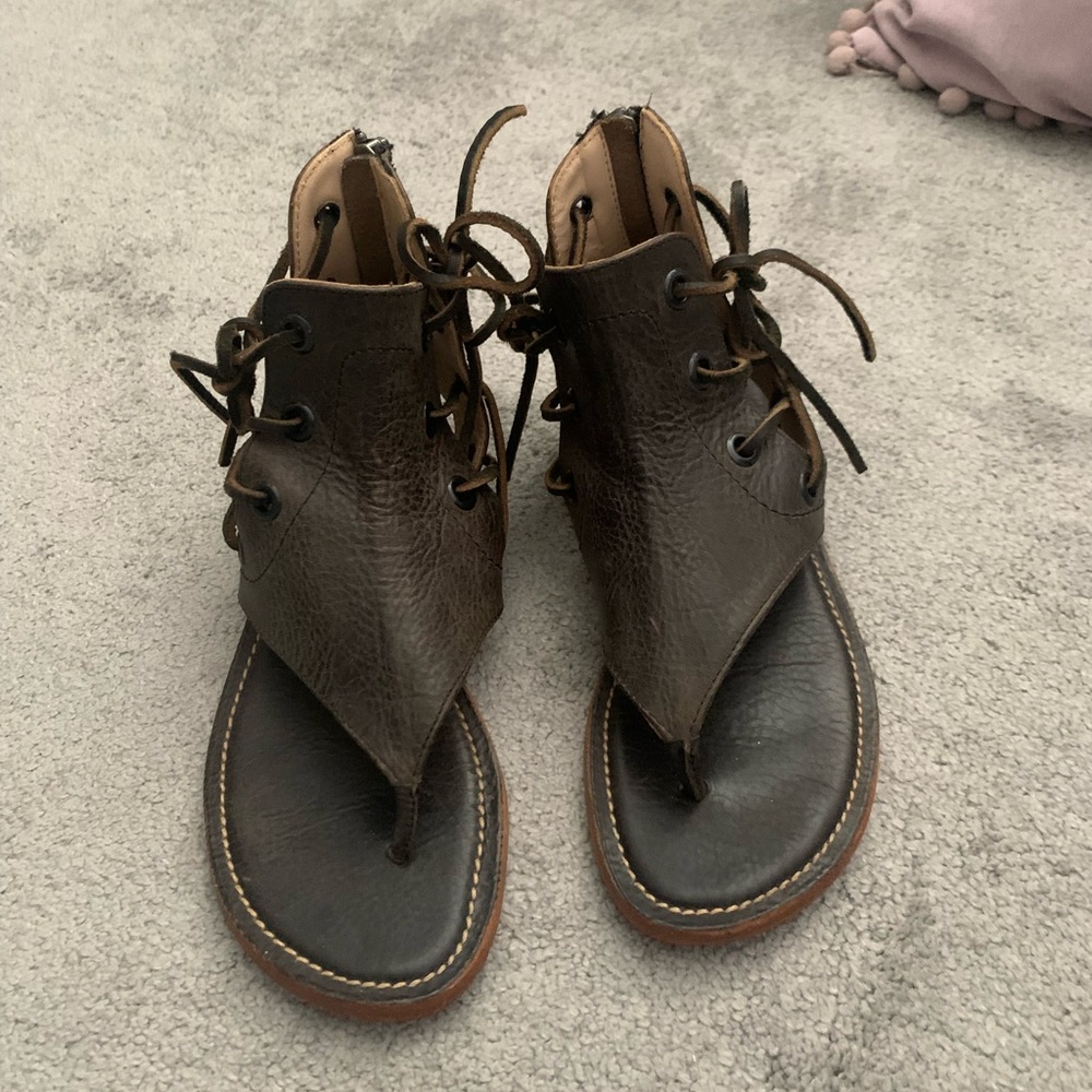 Stylish Baske Black Leather Sandals